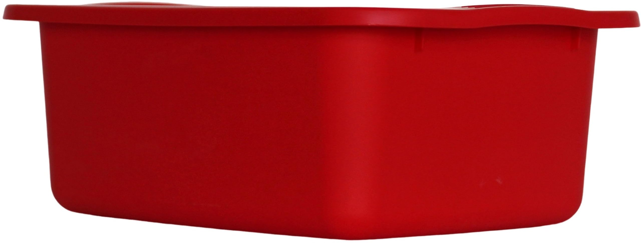 MACHIAVELLI START Cuenco rectangular de color rojo. Barreño de plástico de 10 l de capacidad. Cubeta multiusos de 42 x 31 x 15,5 cm