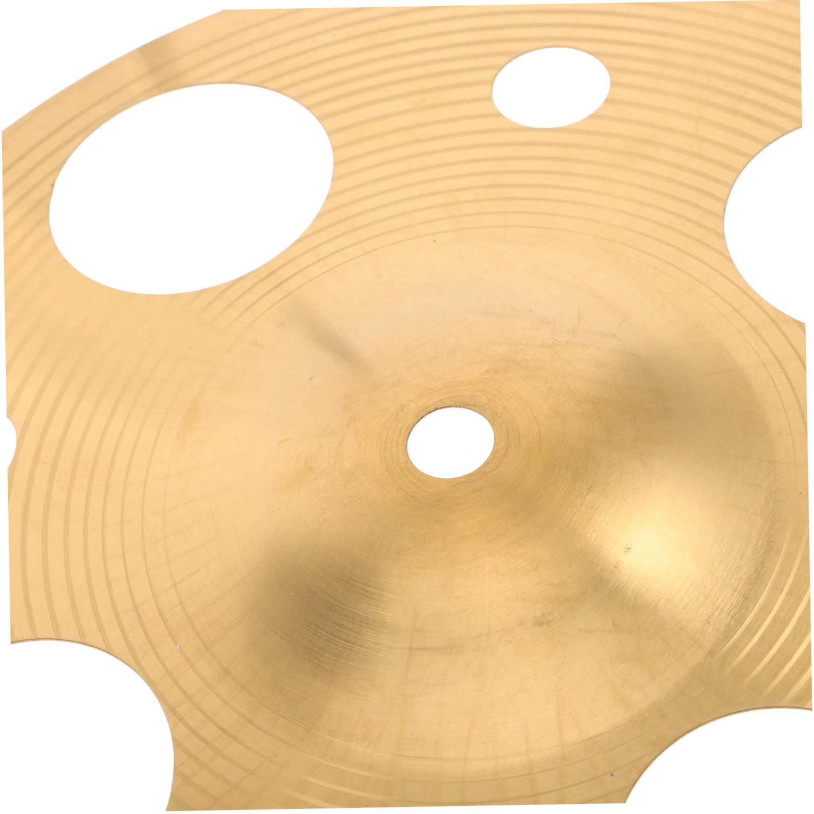 TOPBATHY Trommelbecken Mit Loch 9 Zoll Goldenes Effektbecken Aus Legierung Für Percussion Splash-Becken Mit Wasserklang Leichtes Handbecken Für Bühne Musikunterricht Und Outdoor