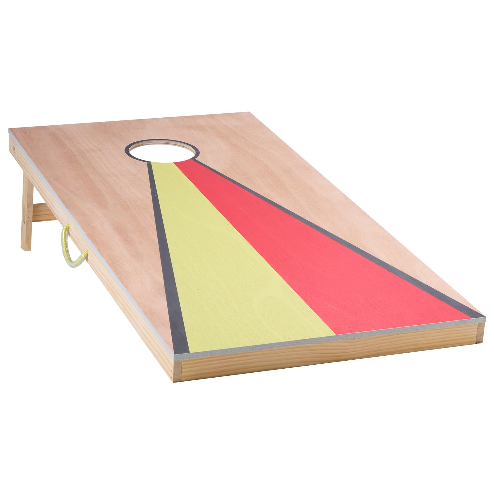VEVOR Cornhole Spiel Set (1255 x 600 x 302 mm) Cornhole-Spielbretter, tragbares Wurfbrett aus Massivholz, Cornhole-Spiel für Erwachsene, inkl. 8 Sitzsäcken & Griff, für Garten Hinterhof Camping