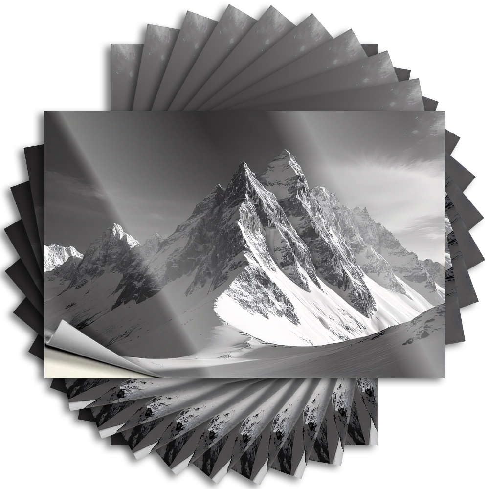 Men Stuff Bottle Stickers | Snow-Covered Peaks Rise Majestically Against The Sky. Love Durable Vinyl Sticker Easy Apply for Tiki(8X12CM)