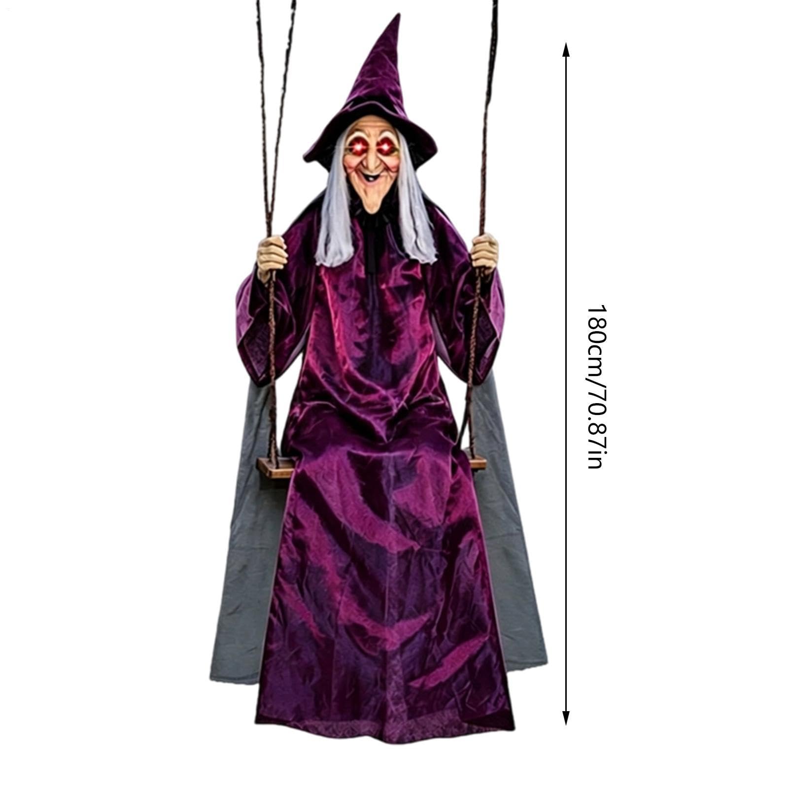 Schwingende Hexe Halloween Deko 1,8 Meter lebensgroße Requisiten für das