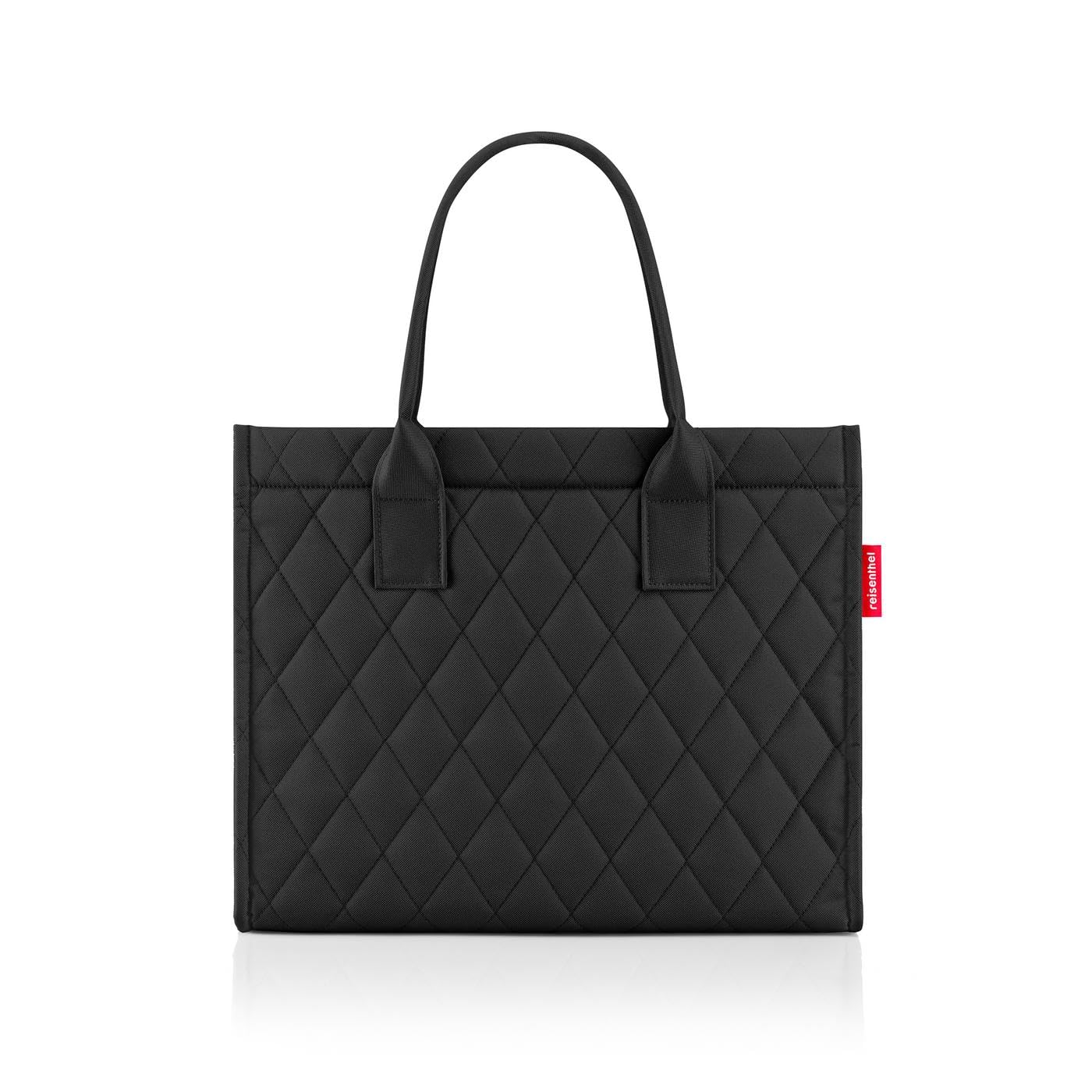 reisenthel daily shopper rhombus black – Moderner, geradliniger Shopper für jeden Anlass - praktische Handtasche, groß genug für Ihre Einkäufe und Ihre Alltagsgegenstände