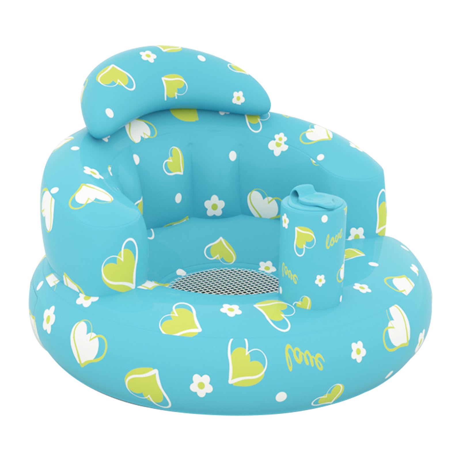 B-aby Inflatable Seat for Babies 3 Months and Up, Summer Toddler Chair, Baby Shower Chair Floor Seater, Portable Baby Support Seat, for Playing Bathing Home