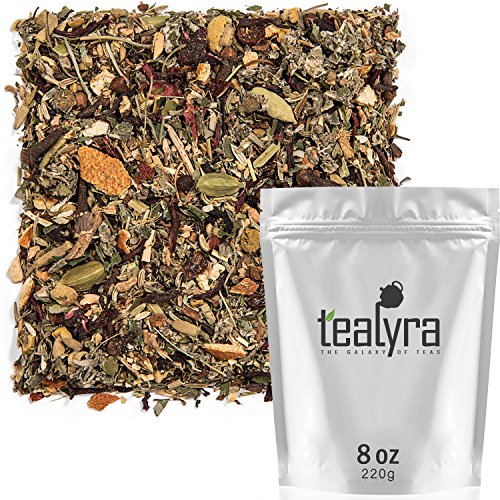 Tealyra - Calm Down - Nirvana - Chamomile Ginger Hibiscus - Wellness and Relaxing Herbal Loose Leaf Tea - Detox Tea - Caffeine-Free - All Natural - 220g (8-ounce) Tealyra - Calm Down - Nirvana - Chamomile Ginger Hibiscus - Wellness and Relaxing Herbal Loose Leaf Tea - Detox Tea - Caffeine-Free - All Natural - 220g (8-ounce)