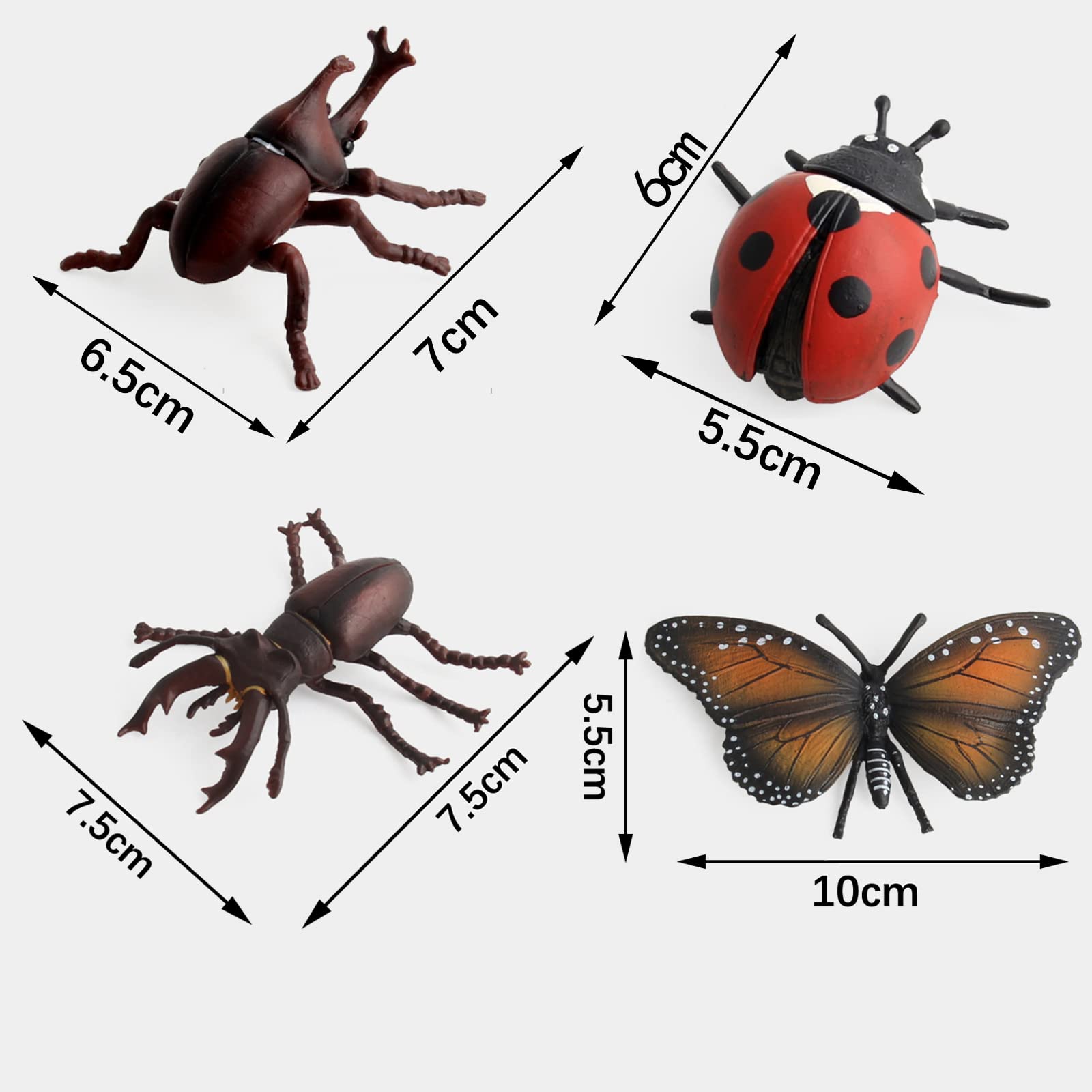 12-teiliges Insekten-Figuren-Set Aus PVC – Realistische Bugs Zum Lernen & Spielen, Für Kinder & Sammler