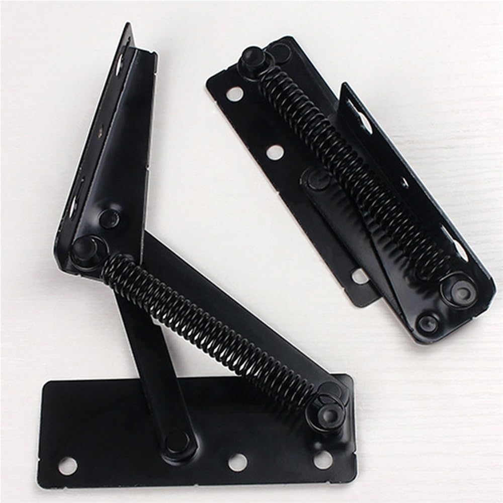 2pcs 80 Degree Folding Cabinet Door Lift Up Top Sofa Bed Spring Hinge Hardware