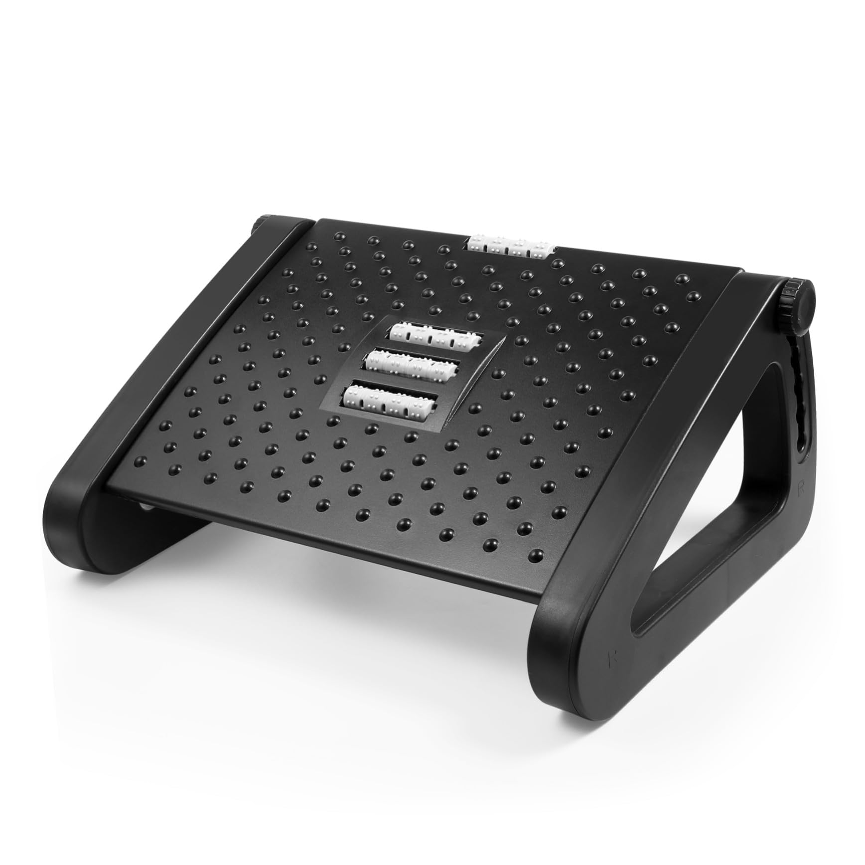 Reposapiés Ergonómico Ajustable para Oficina y Antideslizante con Masaje Reposapiés Multifuncional Estable y Compacto para Debajo del Escritorio