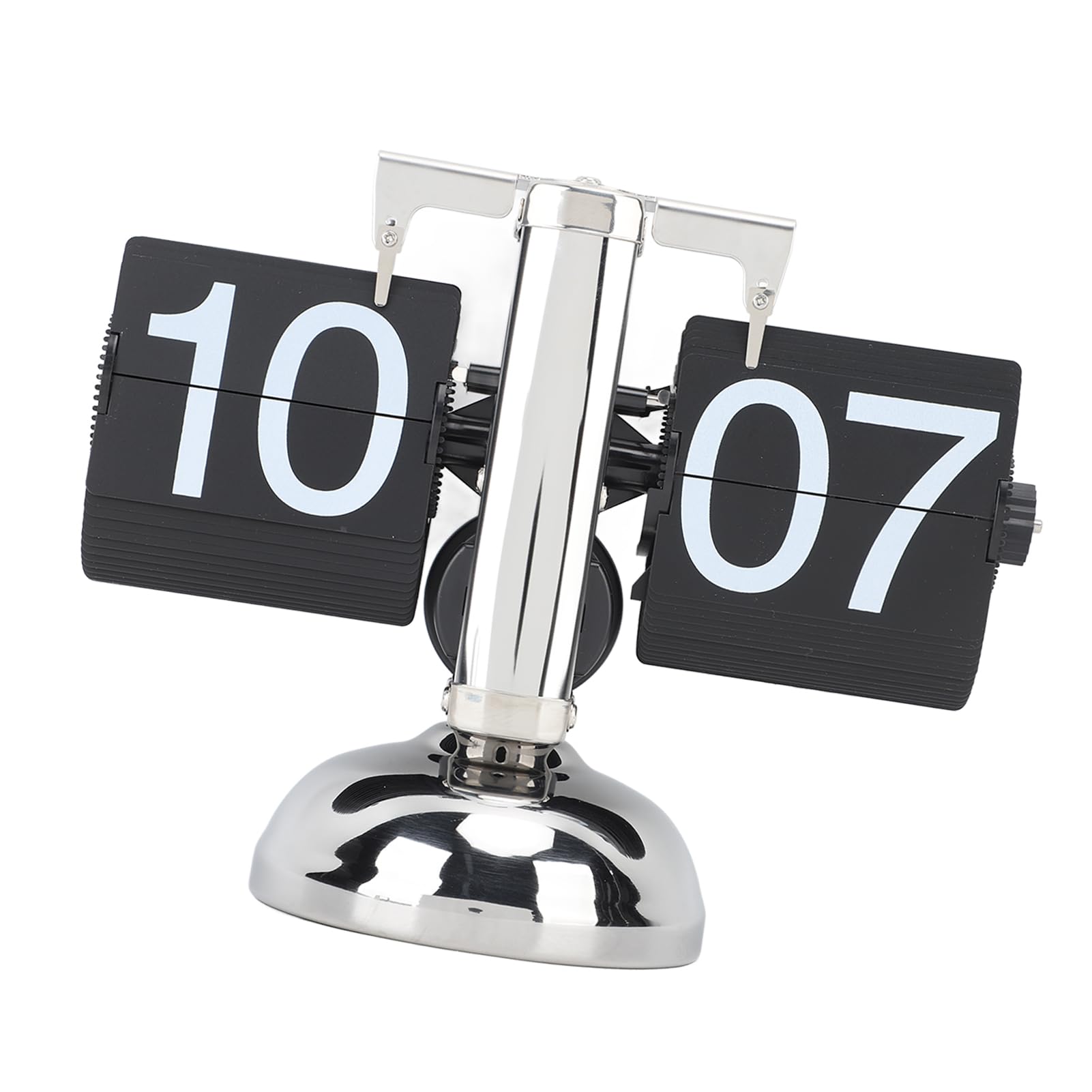 ciciglow Flip-Uhr, Große Zahl, Tisch-Retro-Flip-Uhr, Mechanische Flip-Uhr, Digitale Flip-Down-Uhr, Schreibtischuhr für Zuhause, Wohnzimmer, 24 Stunden (Schwarze Seite)