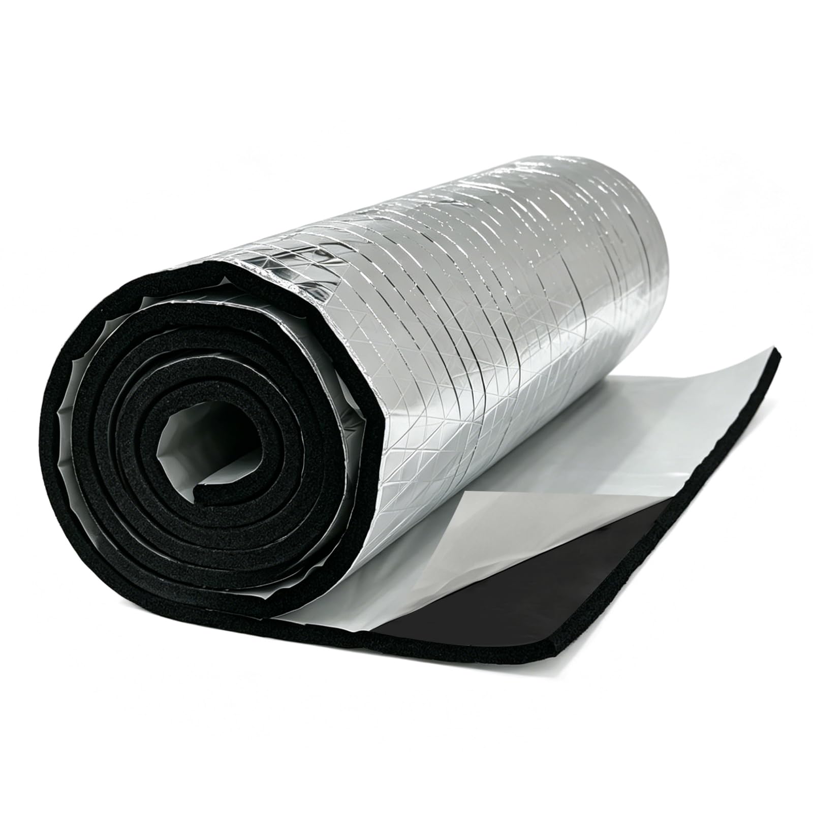 Lámina aislante de espuma reflectante autoadhesiva de 5 mm, 40 cm x 10 m, rollo de lámina de aluminio para ático, puerta de garaje, suelo radiante, caravana y barrera térmica