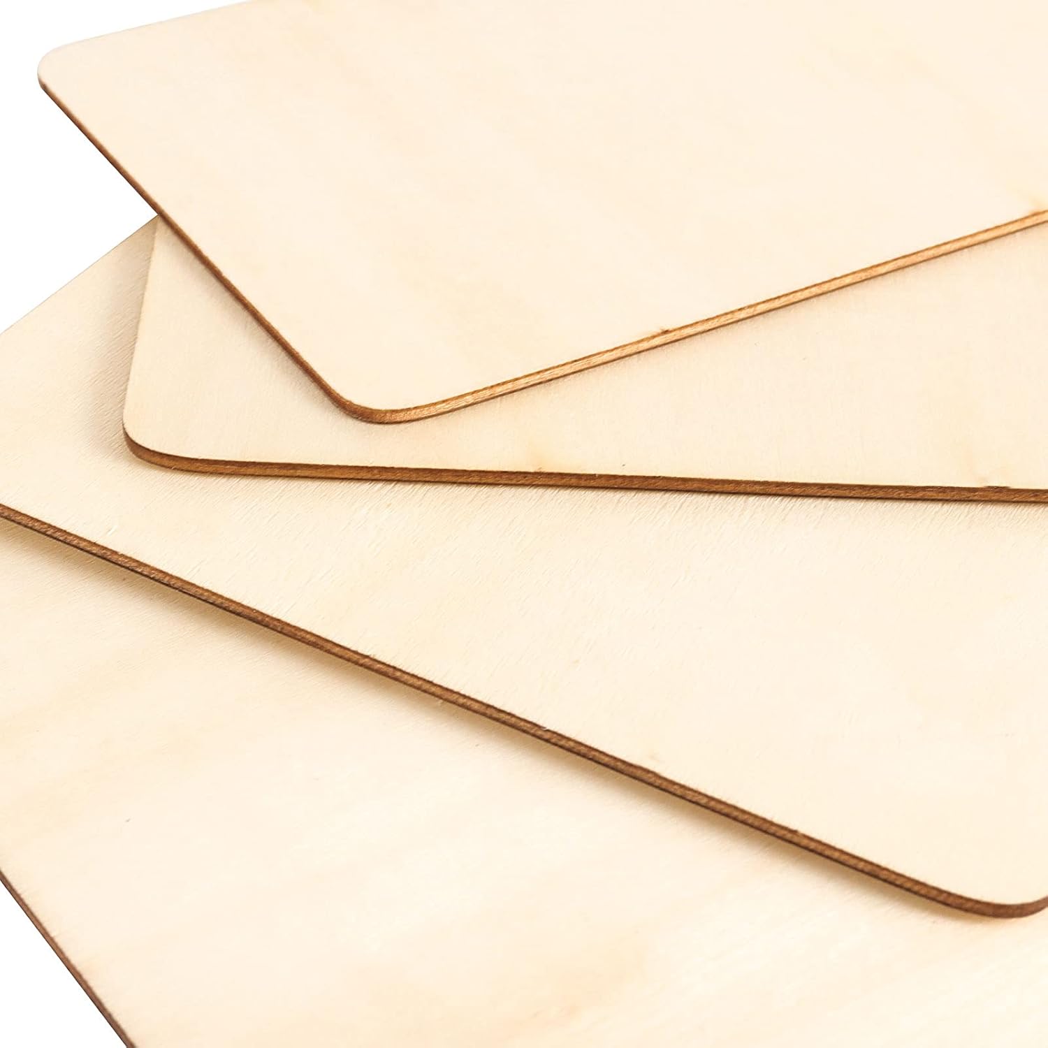HOIGON 150 PCS Rectangle Unfinished Wood Pieces, 4 x 6 Inch Blank Basswood Wooden Sheets Wooden Cutout for Crafts, DIY, Painting