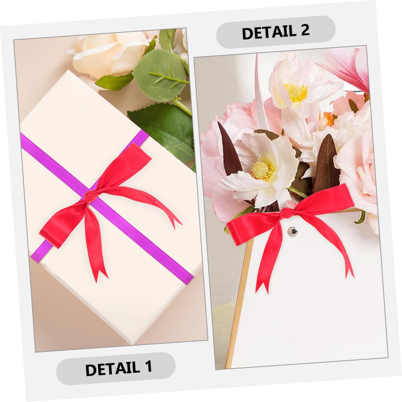 ORFOFE 12 Rollen Bunte Dekobänder Breit Vielseitige Satin Geschenkband zum Verpacken Basteln Partydekoration und DIY Lang Genug zum Schneiden und Gestalten Farbenfrohe