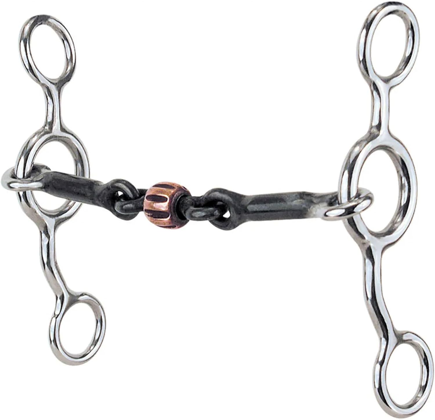 Reinsman 349 Junior Cowhorse Snaffle with Sweet Iron and 3-Piece Copper Roller; Stage B