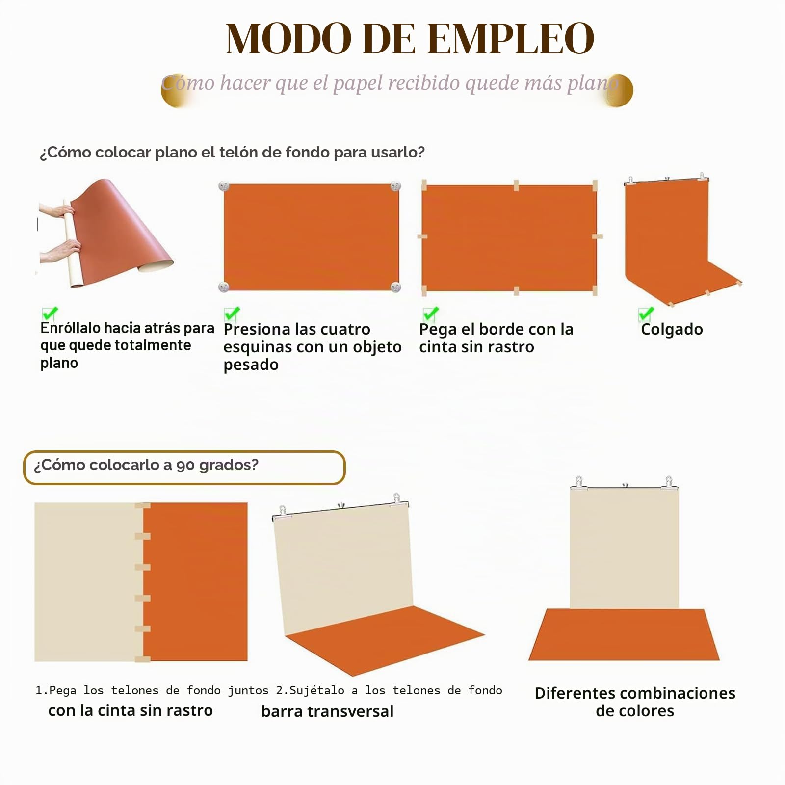 7 Piezas de Papel de Fondo Gradual para fotografía de diseño Original de 14 Patrones con Soporte, Doble Cara, Impermeable, Reutilizable, 34 x 23 Pulgadas, Fondos de Mesa Morandi para Alimentos, Joyas