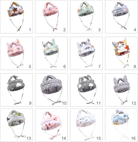 Miniatura 2 de ikasus Protector de cabeza de bebé, gorro de protección de cabeza para niños pequeños, casco de protección suave para bebé, casco de seguridad sin