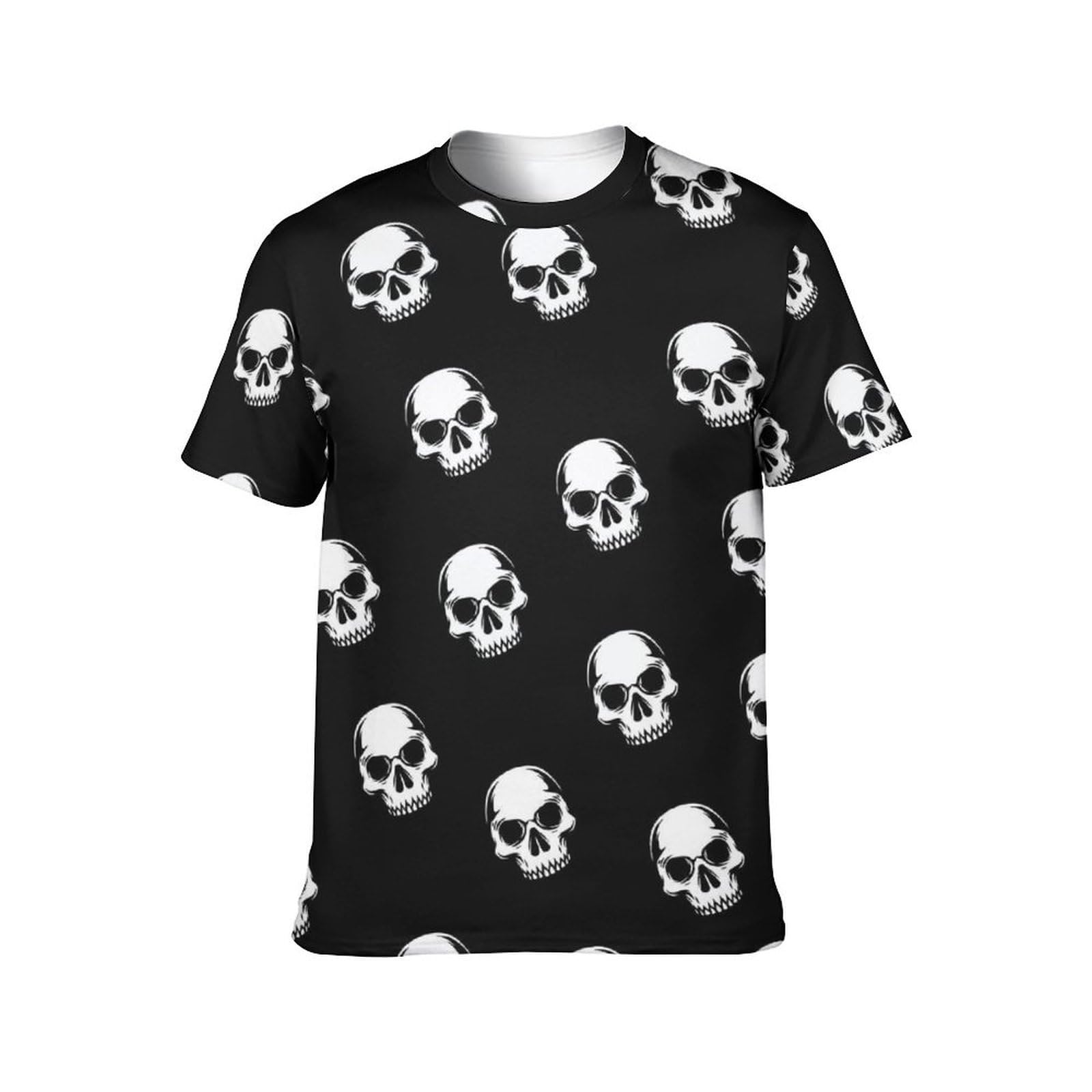 Amazon.co.jp: Tシャツ メンズ ドクロ柄 髑髏柄 半袖 ティーシャツ