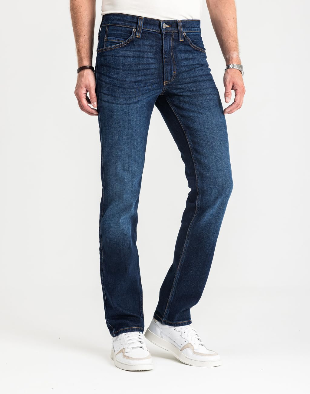 MUSTANG Jeans Herren Tramper Tapered Slim Fit Denim Blue - Hosen Herren - Jeanshosen für Männer - 1015352 5000 982 (Blau)