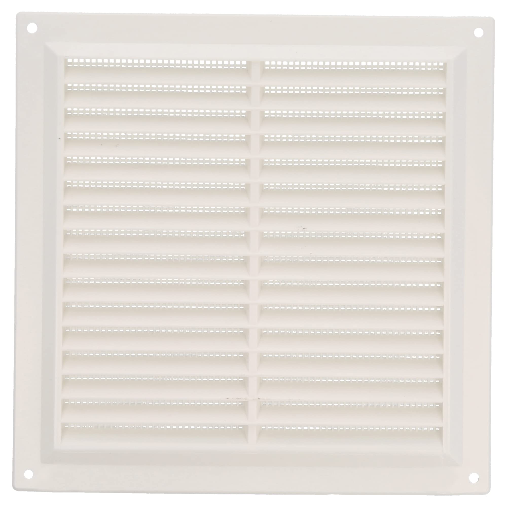 Amig White - Square Plastic Grille With Mosquito Net | Vents For Air Outlet | Ideal For Kitchen And Bathroom Ceiling | Dimensions: 200 X 200 Mm | Colour: