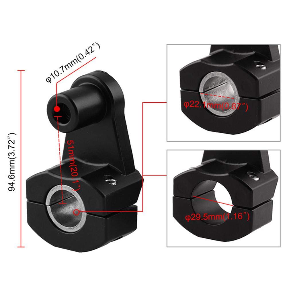 Rehausseurs de guidon, universel réglable 22 mm/28 mm moto guidon montage pinces Riser