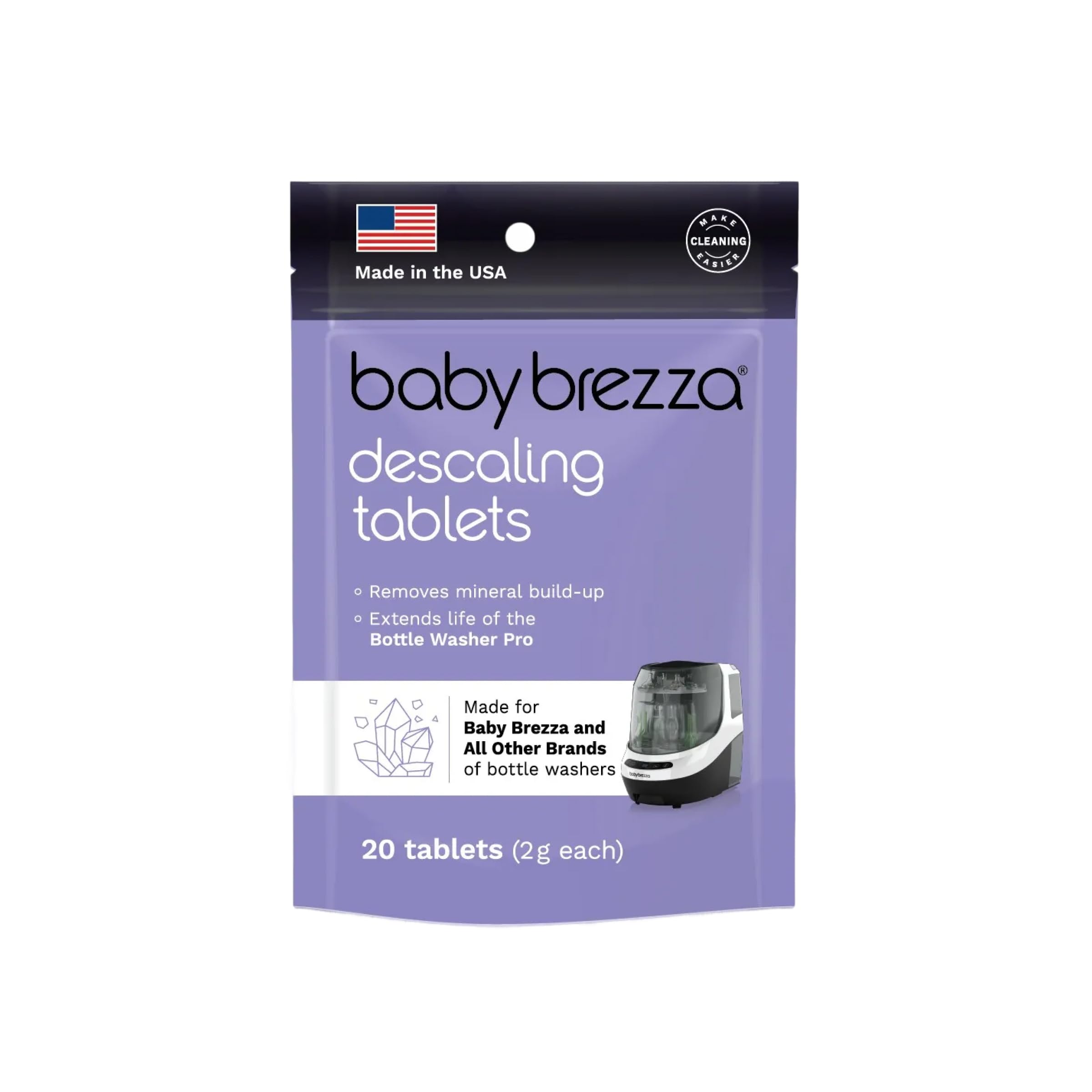 Descaling Tablets - Compatible with Bottle Washer Pro and All Brands of Baby Bottle Washer Appliances