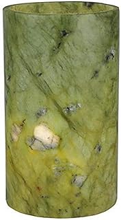 Meyda Tiffany 121502 Cylinder Jadestone Flat Top Candle Cover/Holder, 3.5