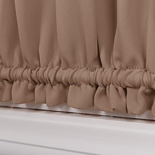 Vista 22 de PONY DANCE Cortinas de ventana con luz lateral, cortina con aislamiento térmico de privacidad con alzapaños para vidrio/delantera/corredera/puerta