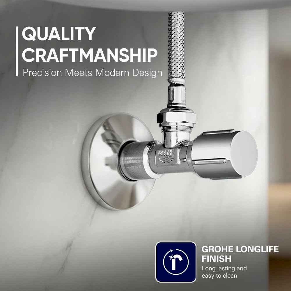 GROHE Angle Valve - Chrome Finish -3
