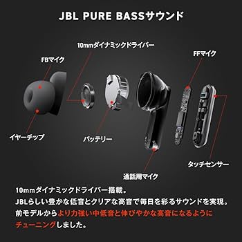 Amazon.co.jp: JBL TUNE BEAM 2 ワイヤレスイヤホン