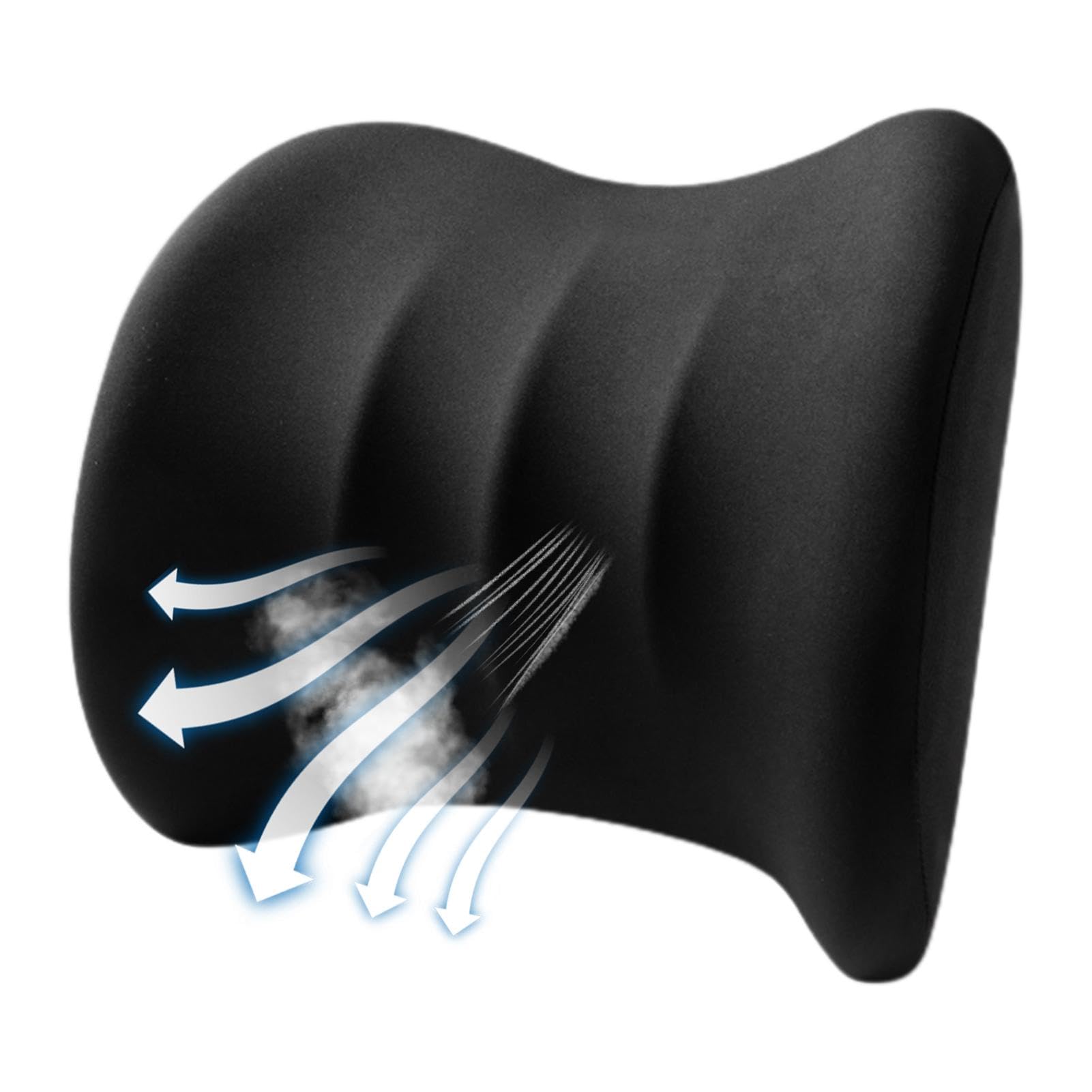 Fukamou Waist Support Pillow, Lumbar Cushion Pillow for Seat, Breathable Lower Back Support Cushion for Game Chairs, Offices Chairs, Recliners