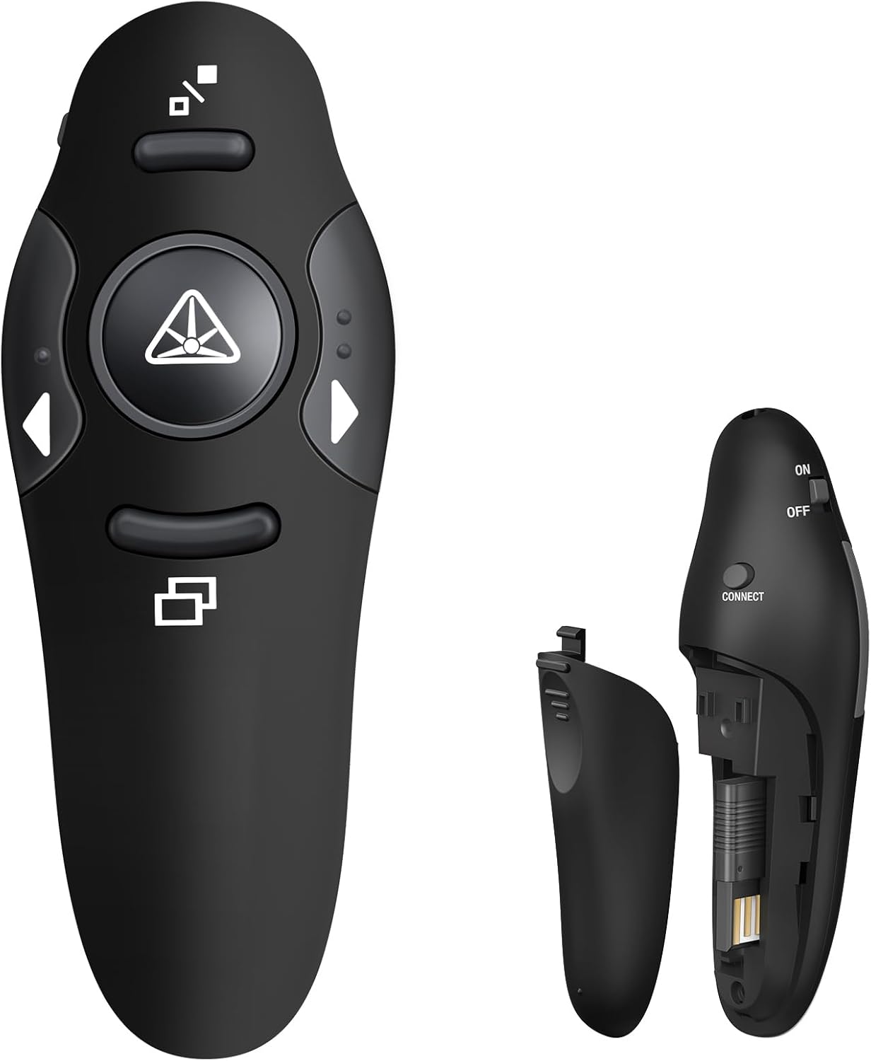 Wireless Presenter Remote with Switch Windows, USB Presentation Clicker RF 2.4GHz Clicker for Powerpoint Presentations, Pointer for Classroom, Wireless Presentation Clicker for Mac, Laptop, Computer