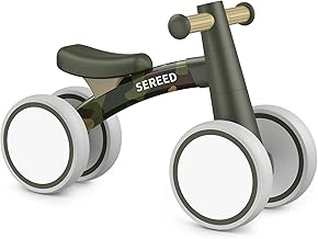 SEREED Baby Balance Bike for 1 Year Old Boys Girls 12-24 Month Toddler Balance Bike, 4 Wheels Toddler First Bike, First Birthday Gifts