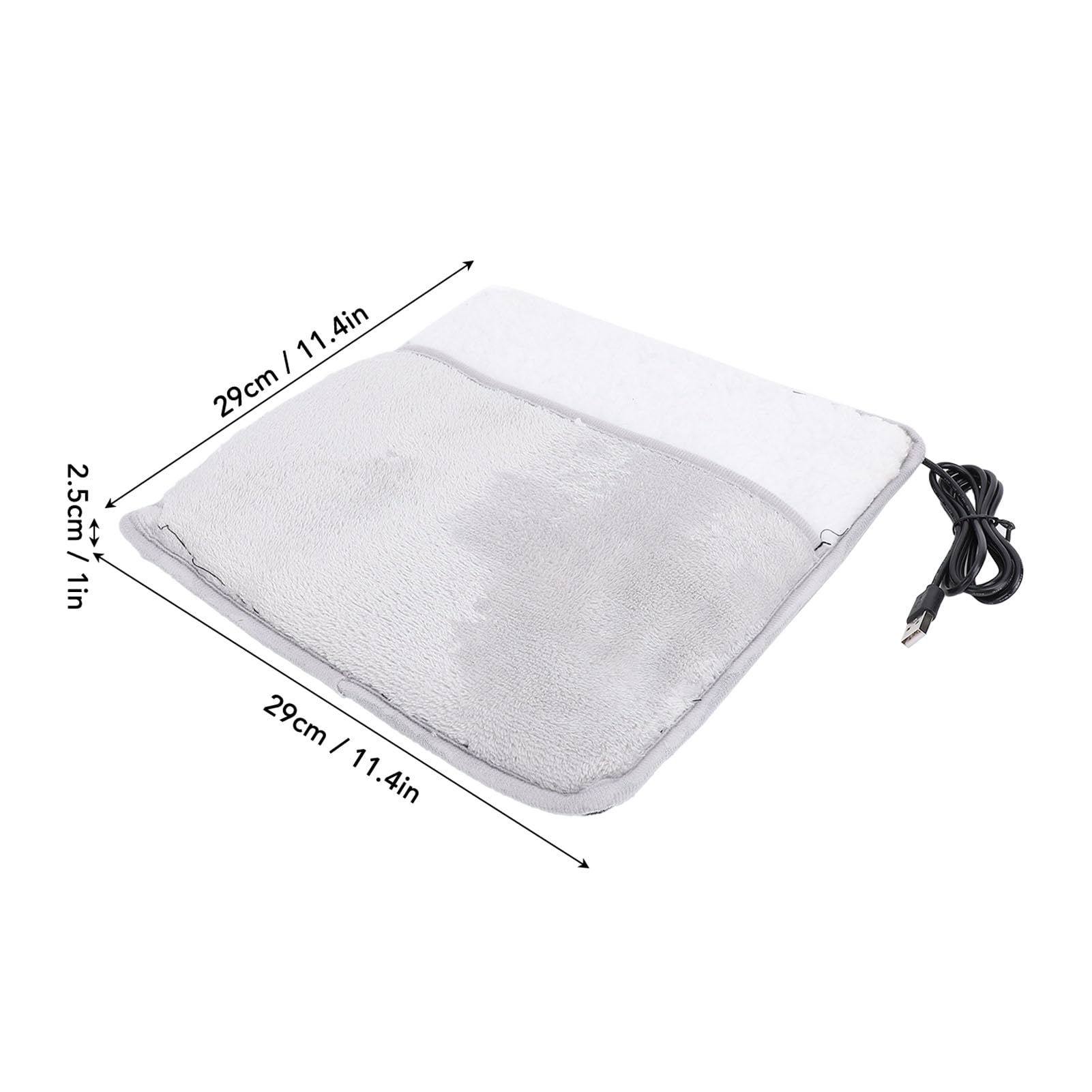 Pieds électriques Chauffage de Chauffage Gris USB Rapide Flannel Flannel Foot Plus pour la Famille Home, Matériau Confortable