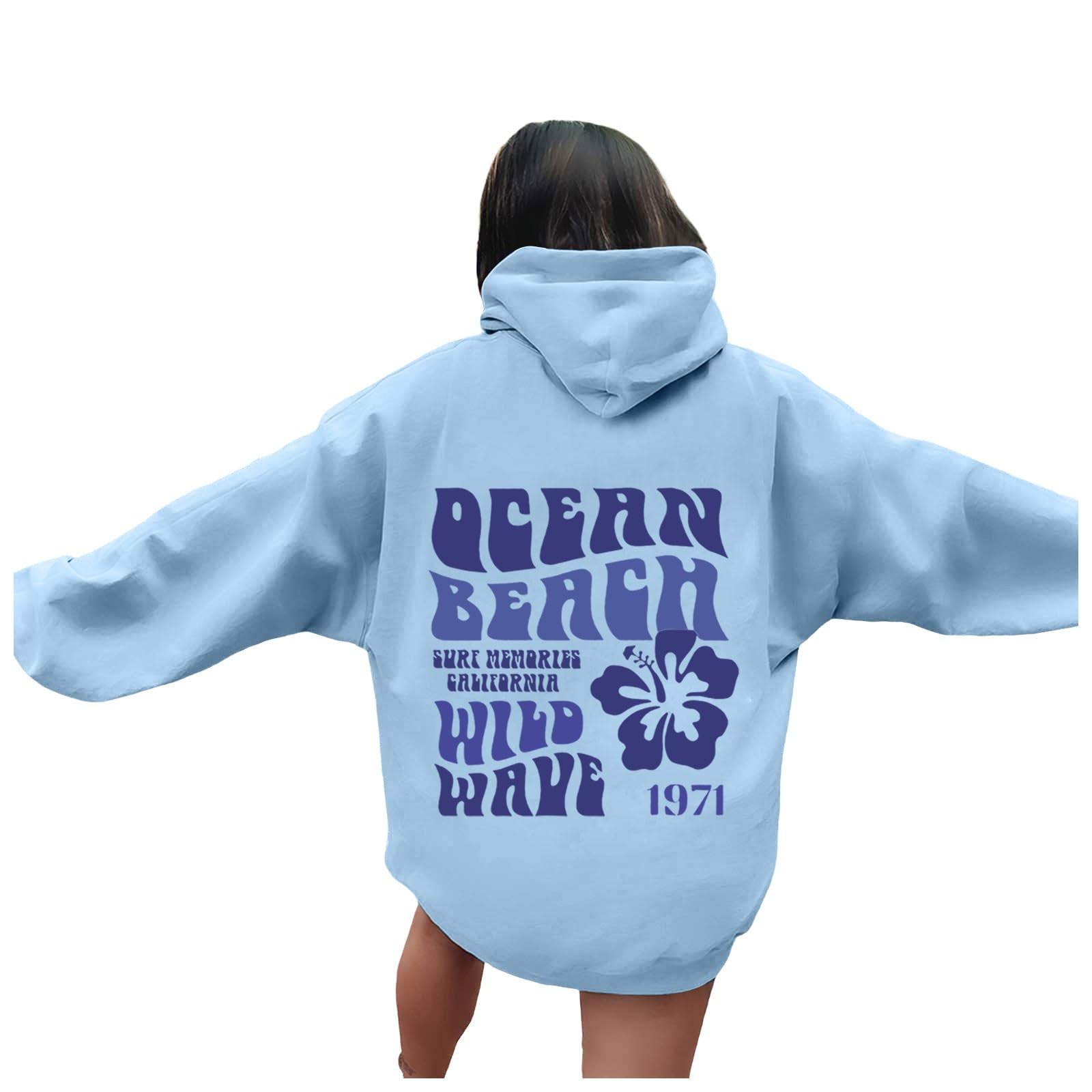 BCDlilyWomens Oversized Hoodies Casual Long Sleeve Fall Sweatershirt Drawstring Graphic Hooded Sweatshirts with Pocket