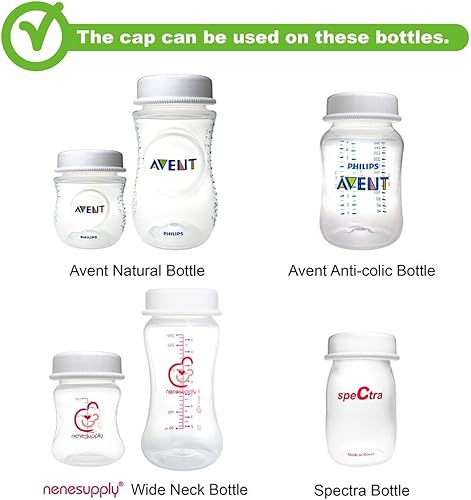 Miniatura 2 de Tapas de sellado para botellas de cuello ancho de la colección Bottle Avent de polipropileno natural y botellas de cuello de boca Nenesupply