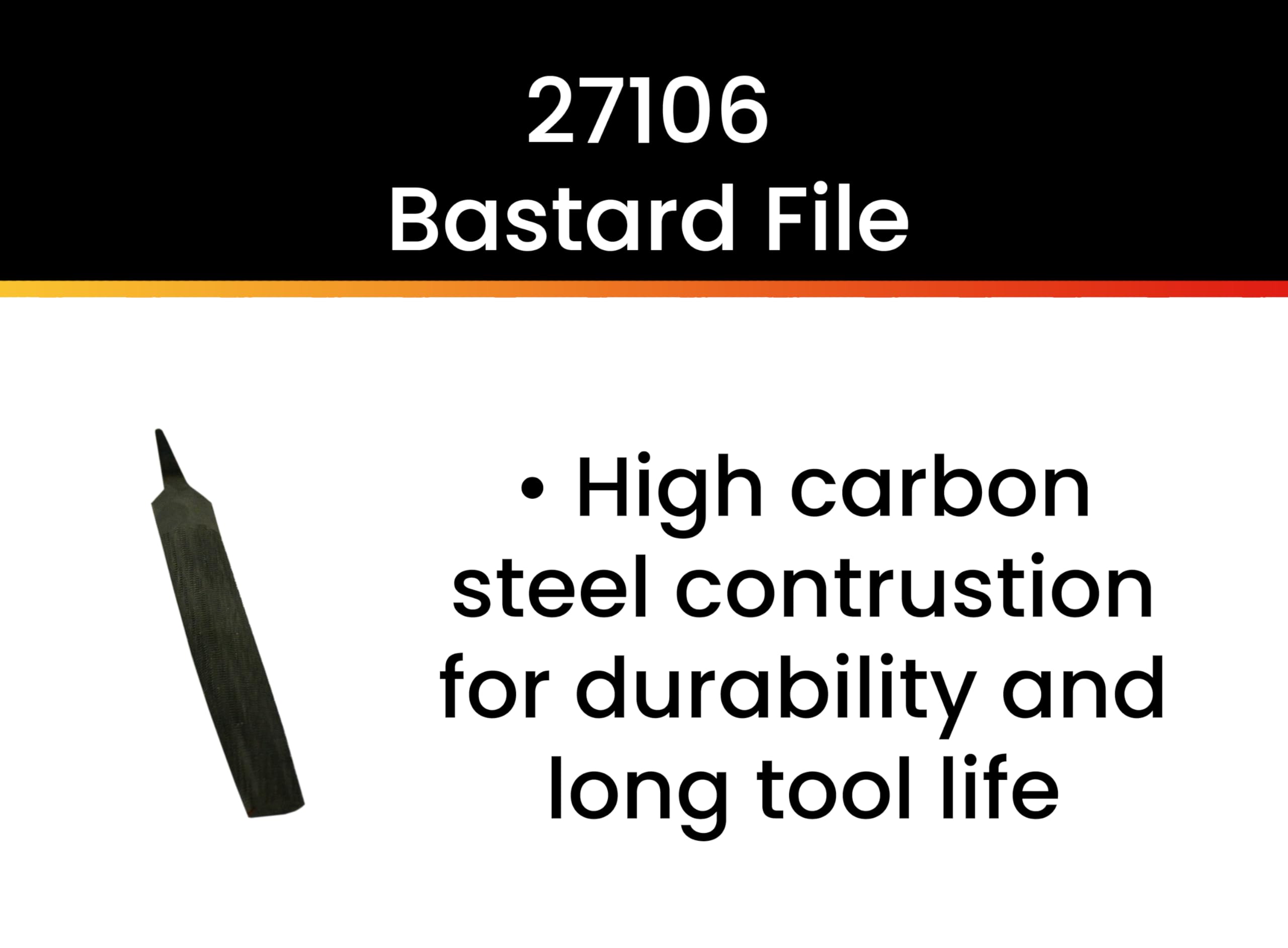 Hot Max 27106-6 15 cm półokrągły pilnik (6 sztuk)