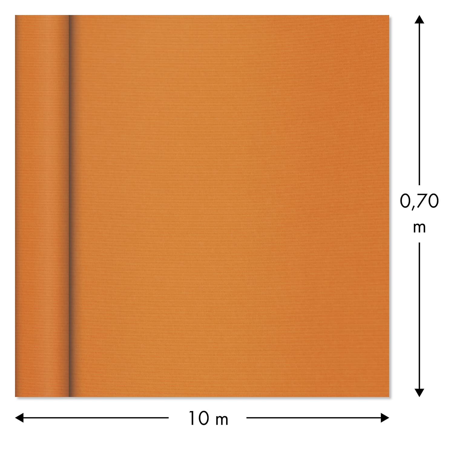 CARTA REGALO 70x100cm TINTA UNITA PLASTIFICATA ARANCIO