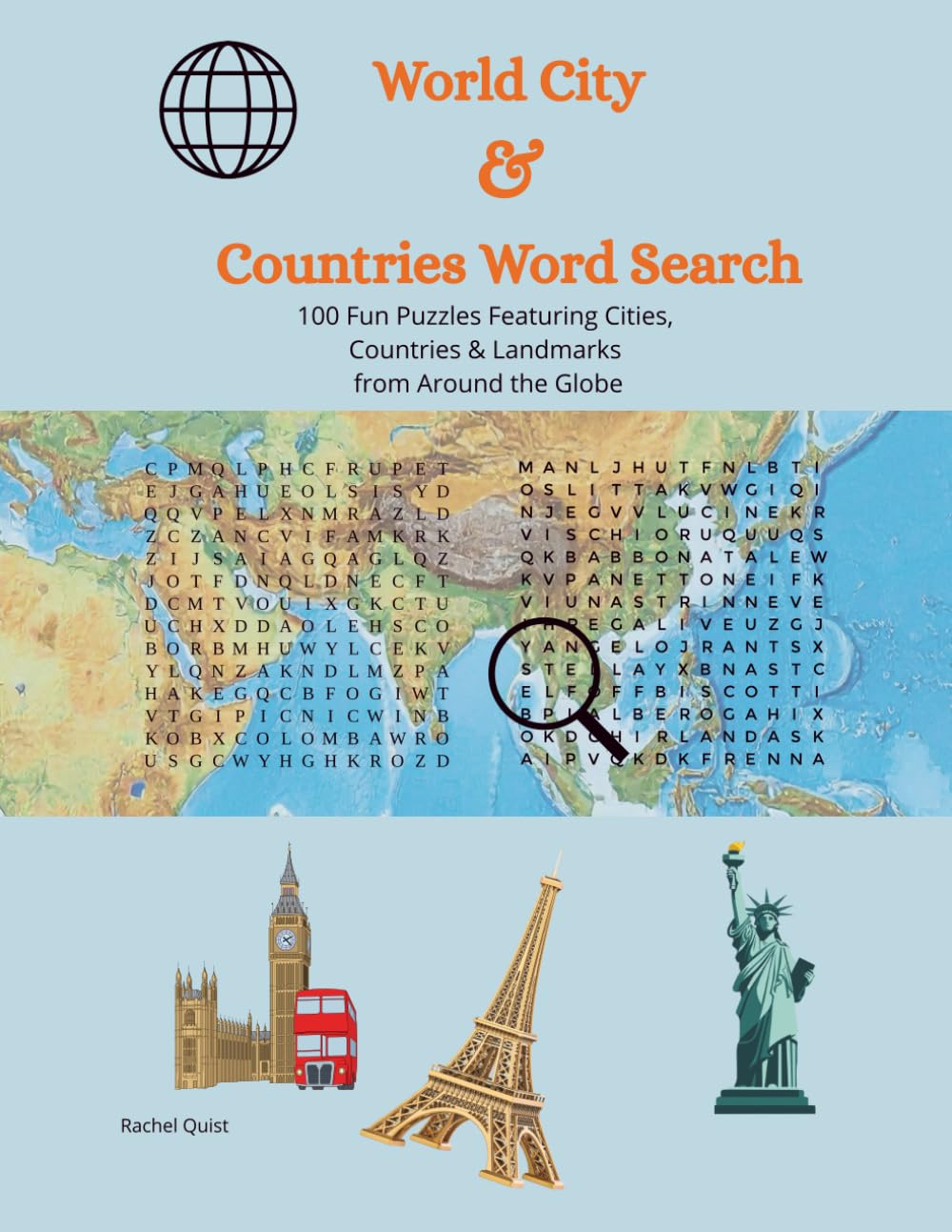 World City & Countries word search: 100 fun puzzles featuring cities, countries & landmarks from around the globe