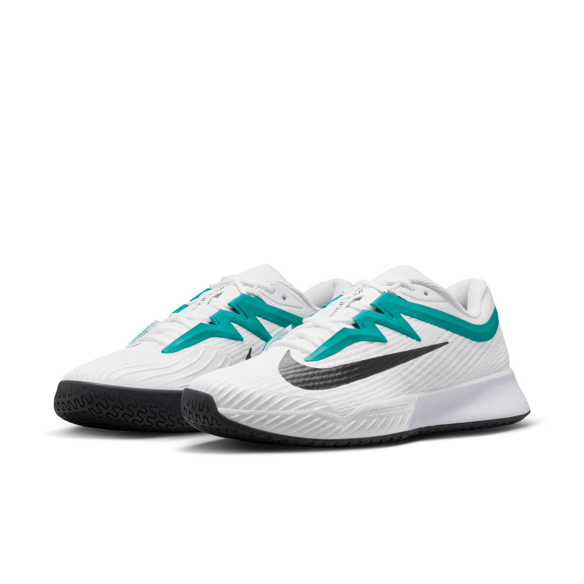 Nike Zoom Vapor Pro 3 HC mens LACED SHOES 40 EU WHITE/BLACK-RADIANT EMERALD