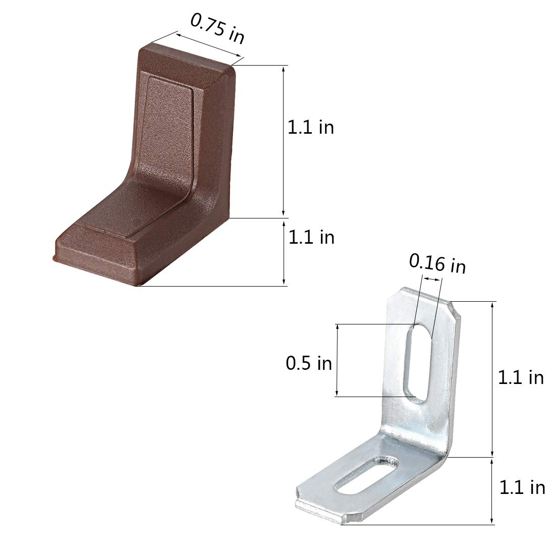 Amazon.co.jp: Luckycivia 40個パック メタルプラスチックL字型
