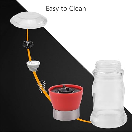 Miniatura 9 de Hofumix - Molinillo de pimienta, salero, pimienta, especias, maíz, acero inoxidable, botella de condimento manual, de cerámica, ajustable, 4 unidades