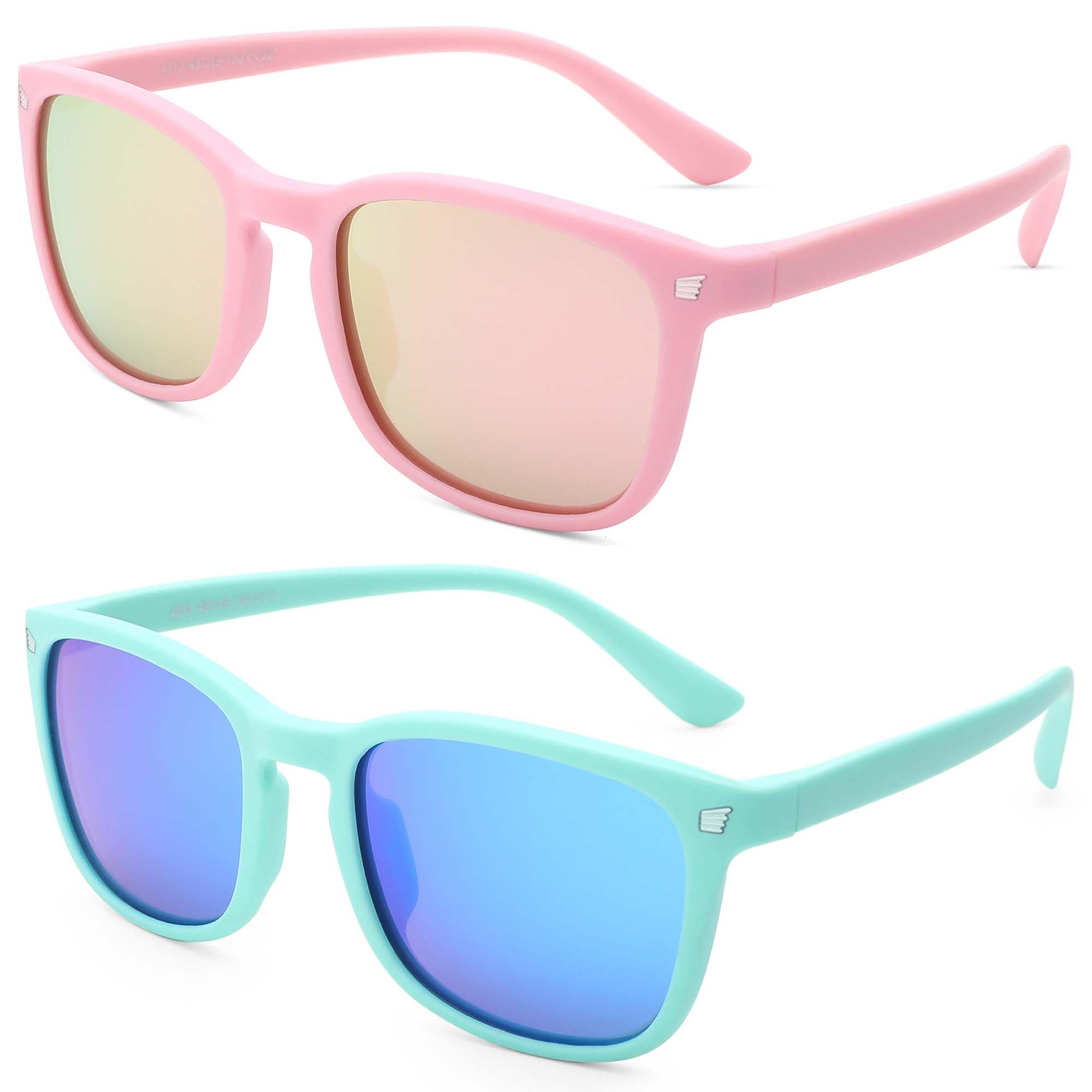 COASION Polarized Kids Sunglasses UV 400 Protection for Girls Boys Classic Retro Style Toddler Shades Age 3-12