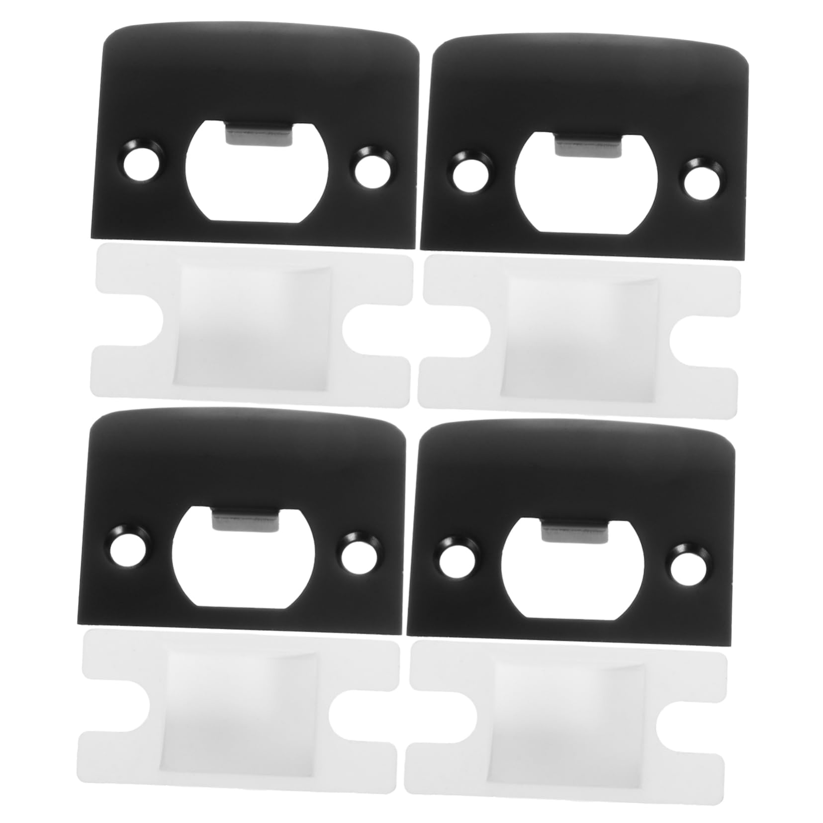 SHINEOFI Lot De 12 Gâches De Porte Plaques De Verrouillage Pêne Dormant Kit De Renfort Métallique