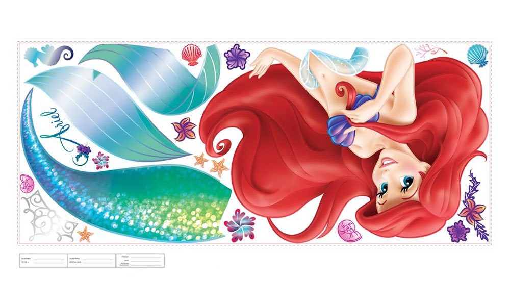 Roommates The Little Mermaid Giant Wall Decal, Multi-Colour, RMK2360GM
