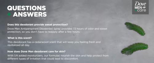 DOVE MEN + CARE Dry Spray Antiperspirant Coastal Cedar 3.8 oz 4 Count - image 4