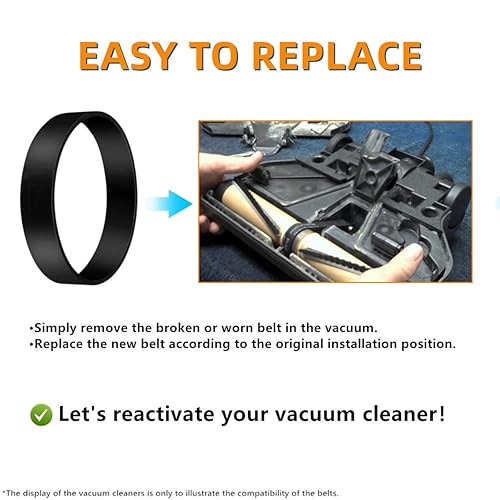 Miniatura 3 de Correas de repuesto para aspiradora Rainbow serie ESE, compatible con boquilla Rainbow Power PN-2, PN-2E, R-4375, R-2800 y R-1650, sustituye a la