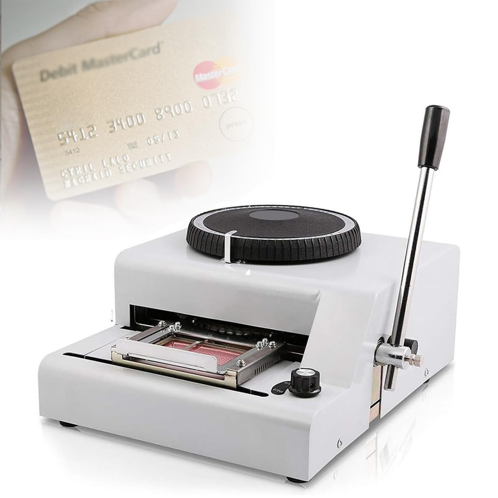 NzEupno Embosser 72 Characters Manual Embossing Machine Credit ID PVC Card VIP Code Gift Card Printer Letterpress Stamping Print Machine