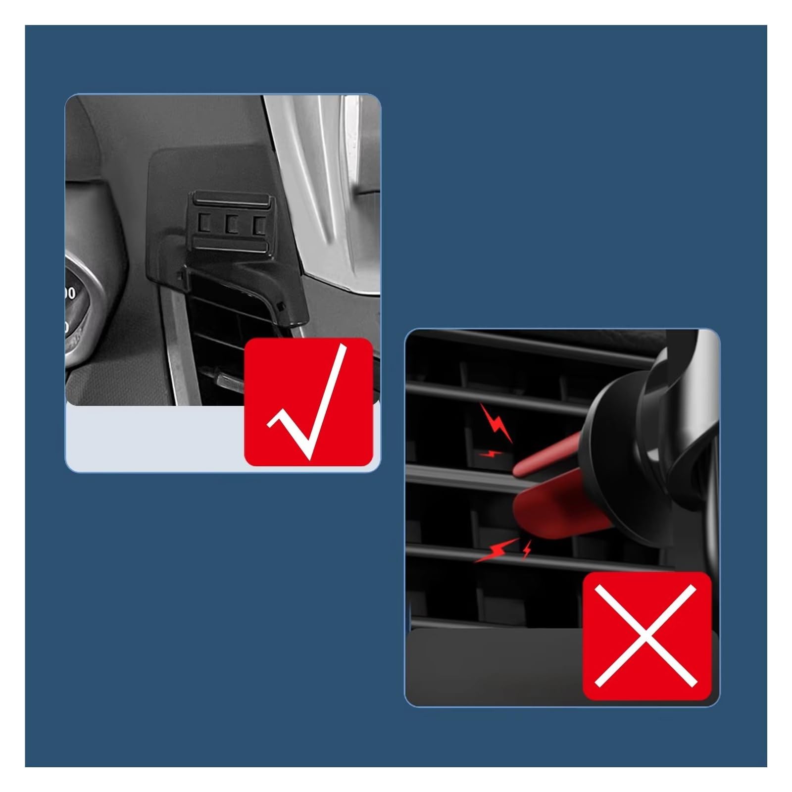 Modanatura Interni Auto Per Ford Per Fiesta 2008-2016 Supporto Per Telefono Auto Supporto Per Bocchetta Dell'aria Per Auto Supporto Per Smartphone Accessori Auto(Nero)