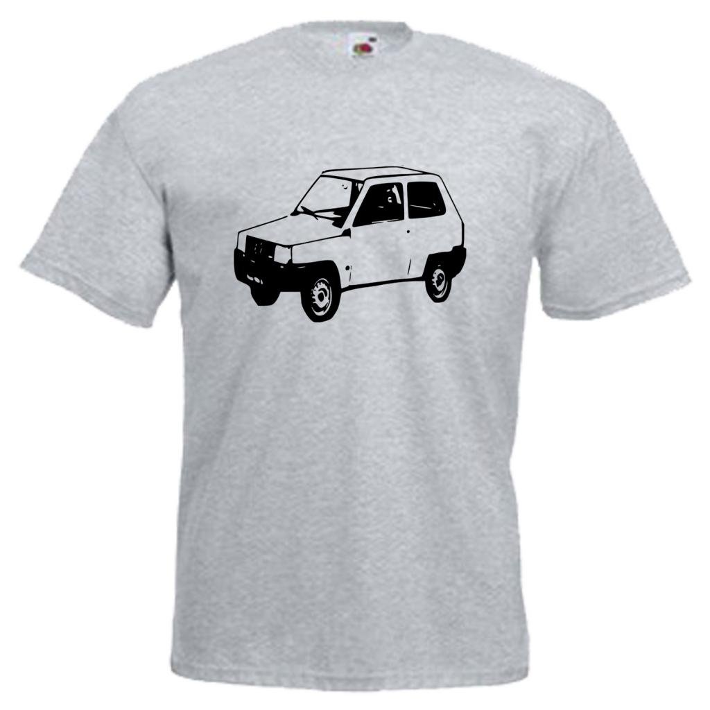 Shaniztoons Men's Heather Grey Fiat Panda T Shirt Xxl