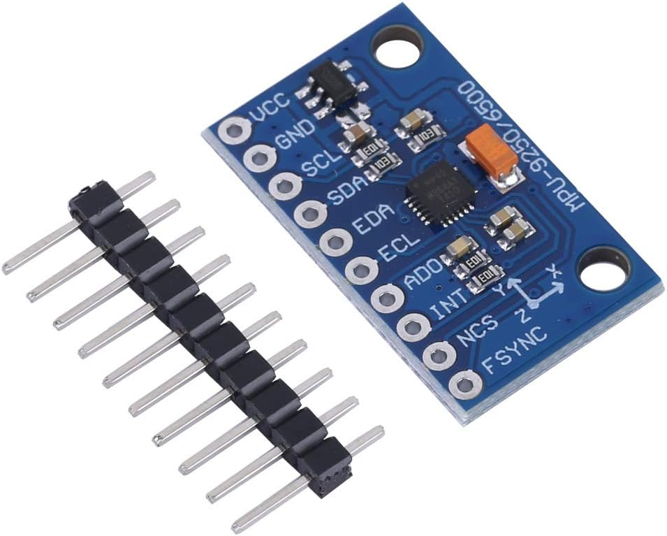 MPU6050 Module, 9 Axis 9 OF 16 Bit Gyroscope Acceleration Magnetic Sensor 9 Axis Altitude Sensor Module Board, Gyro, Accelerator, Compass Magnetic Field Sensor Module IIC/SPI (3-5V)