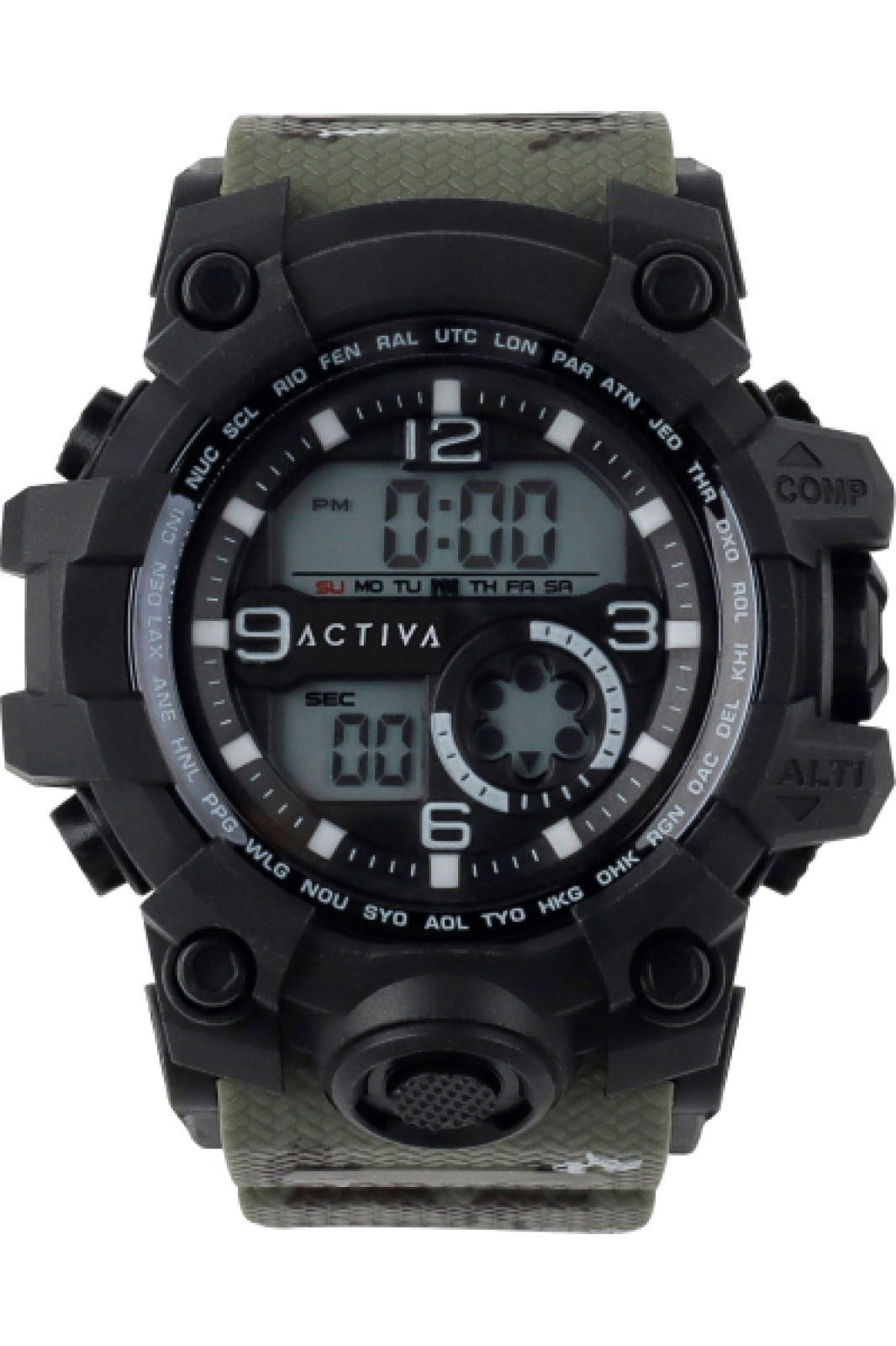 Invicta Activa Digitale Orologio Uomo - 44mm, Cassa In Plastica, Quadrante Blu, Impermeabile 10 BAR, Movimento Quarzo - 2