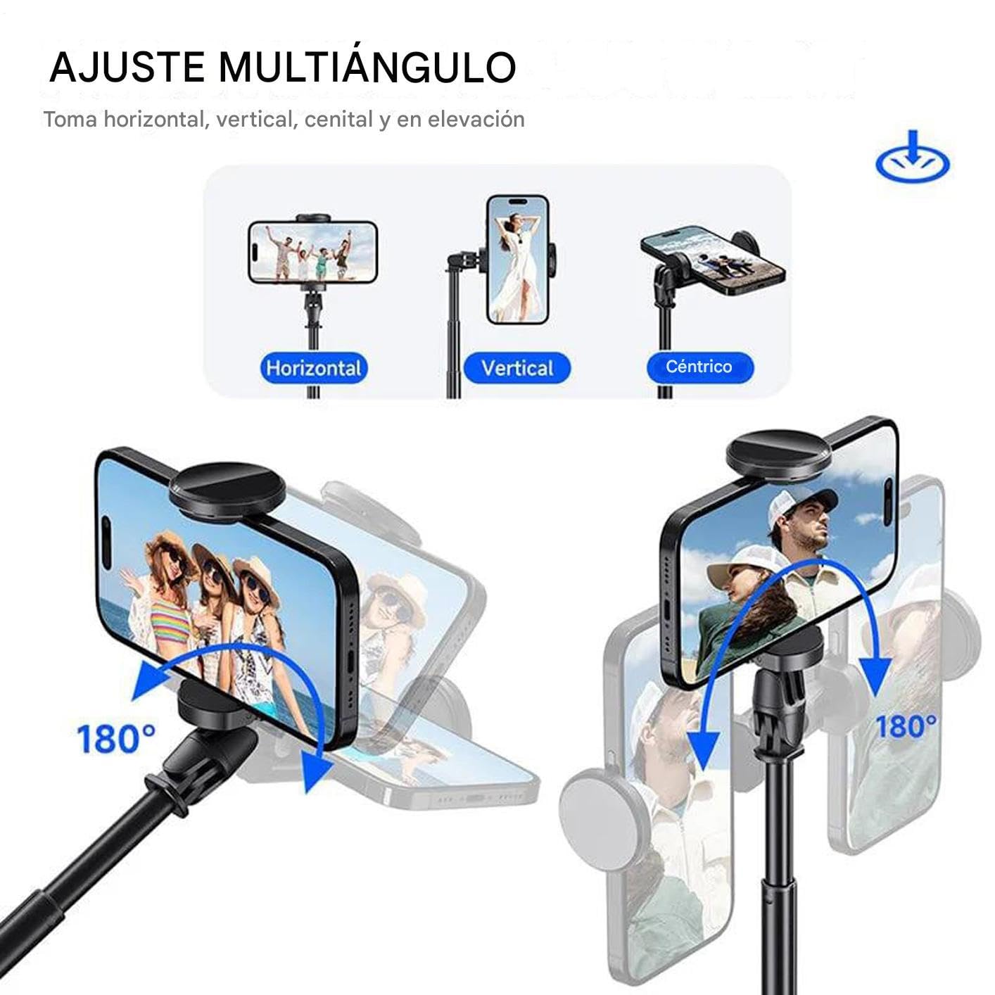 Selfie Stick Telefono Supporto Magnetico Estensibile Con Telecomando